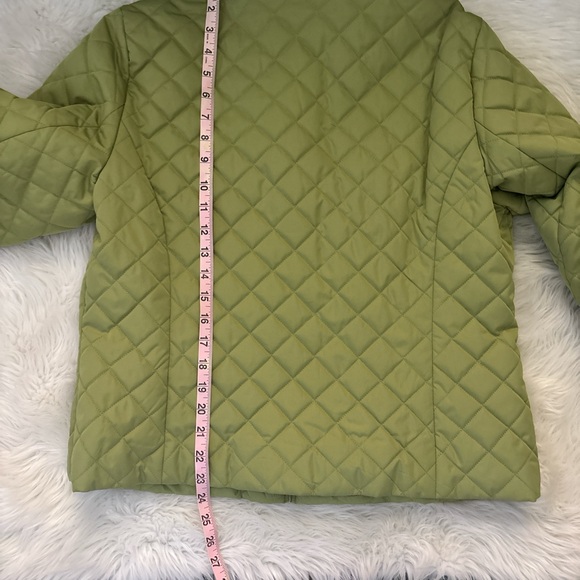 Olive Quilted Puffer Jacket for Women - Picture 5 of 6